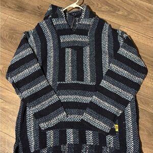 Navy and Gray Chevron Hoodie
